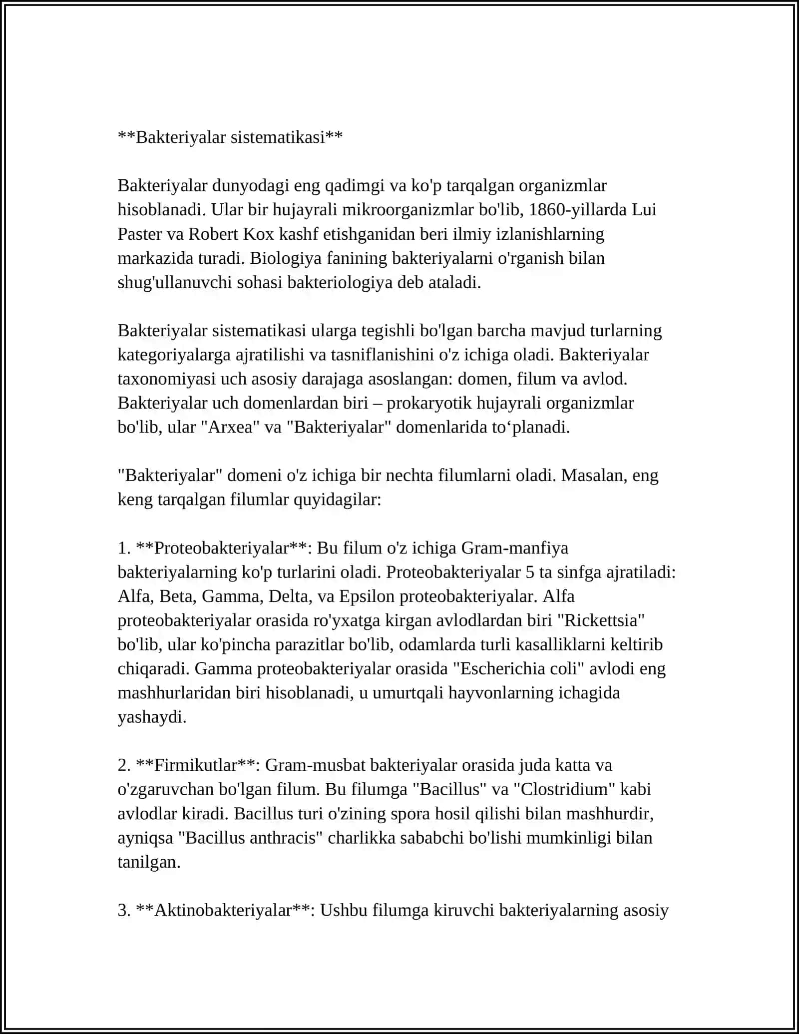 MIKROORGANIZMLARNI ZAMONAVIY SISTEMATIKASI 4