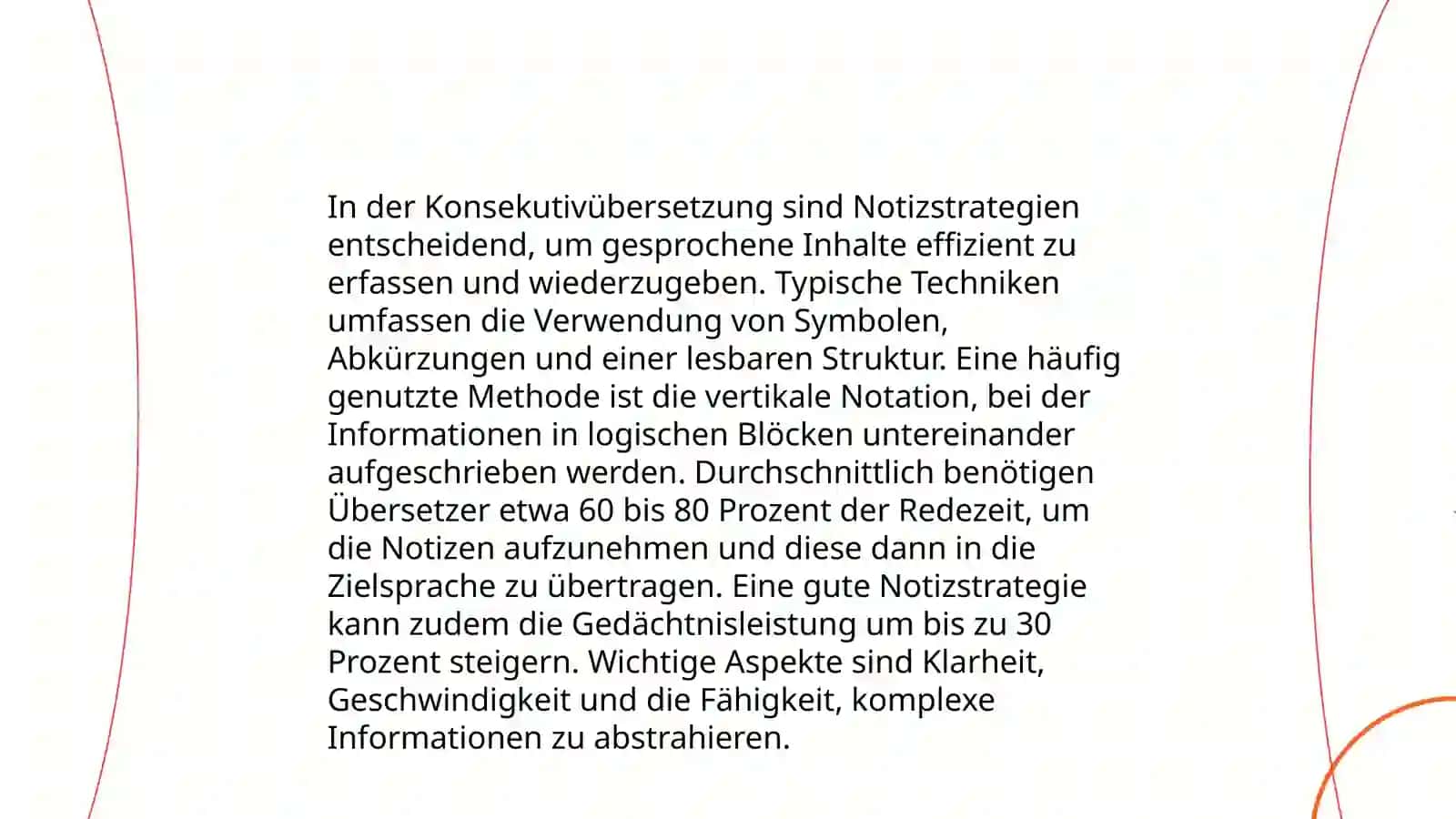 Notizen und Gedächtnisübungen des Übersetzers im Prozess der Konsekutivübersetzung 4