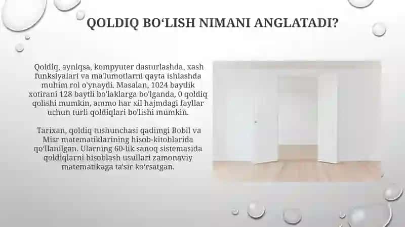 Qoldiq Bo'lish Nimani Anglatadi? 4