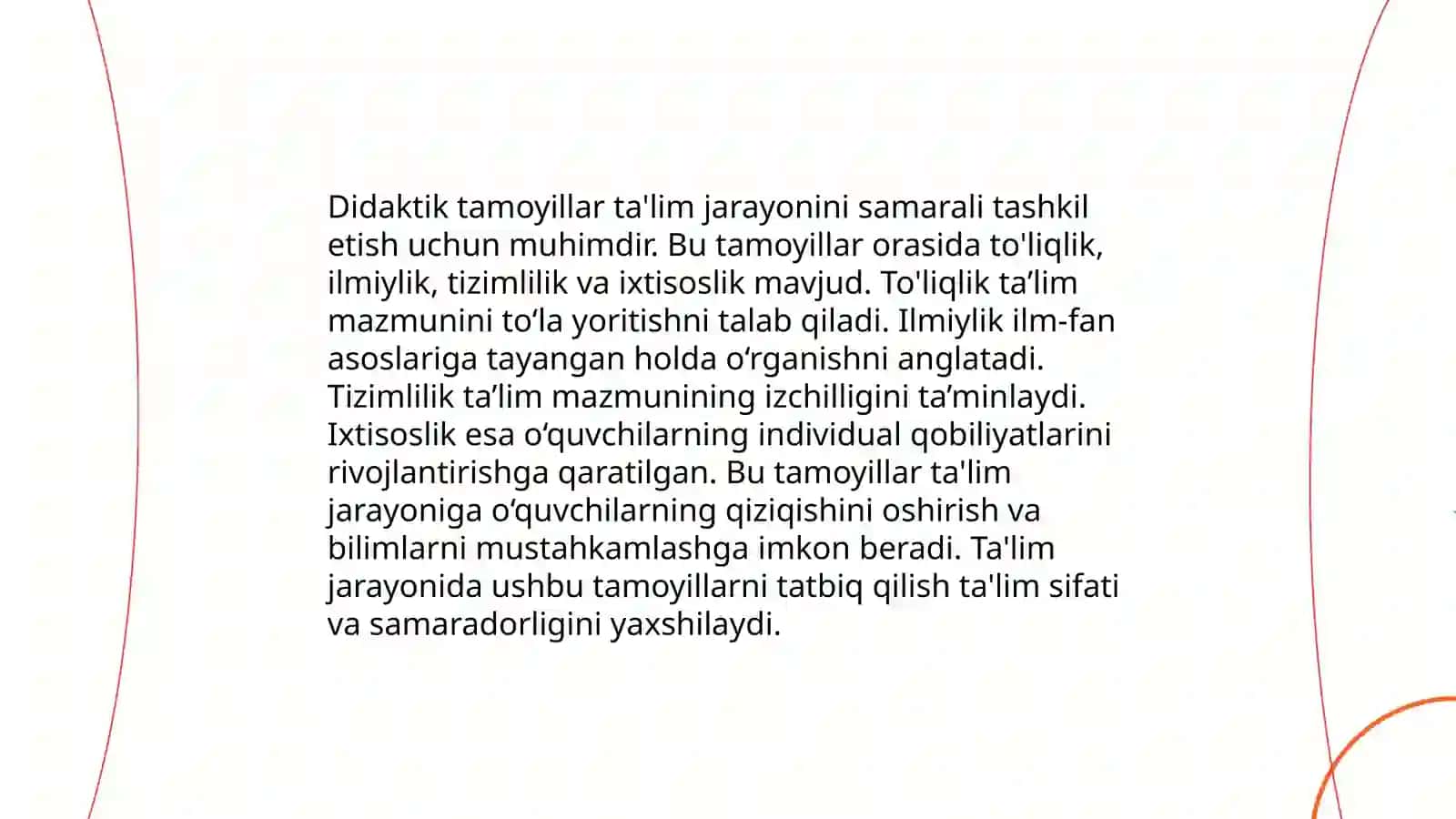 Ta'lim qonuniyatlari va tamoyillari 4