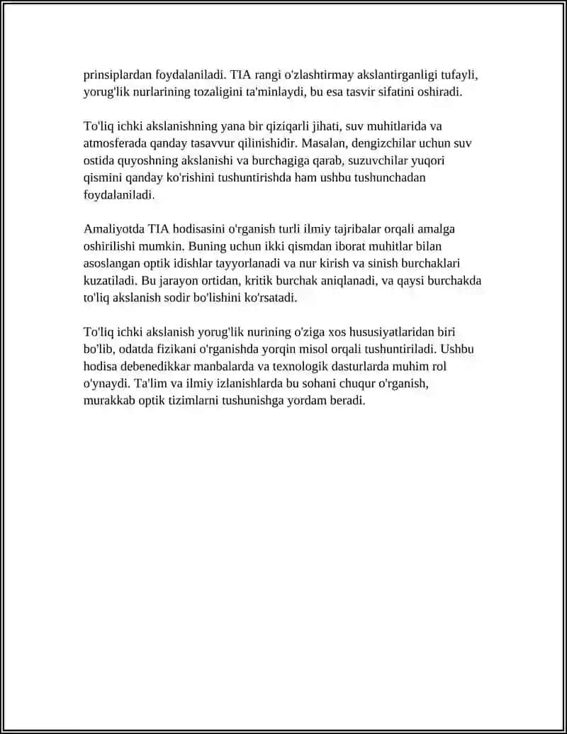 TO‘LIQ ICHKI AKSLANISH, UNING SHARTLARI 4