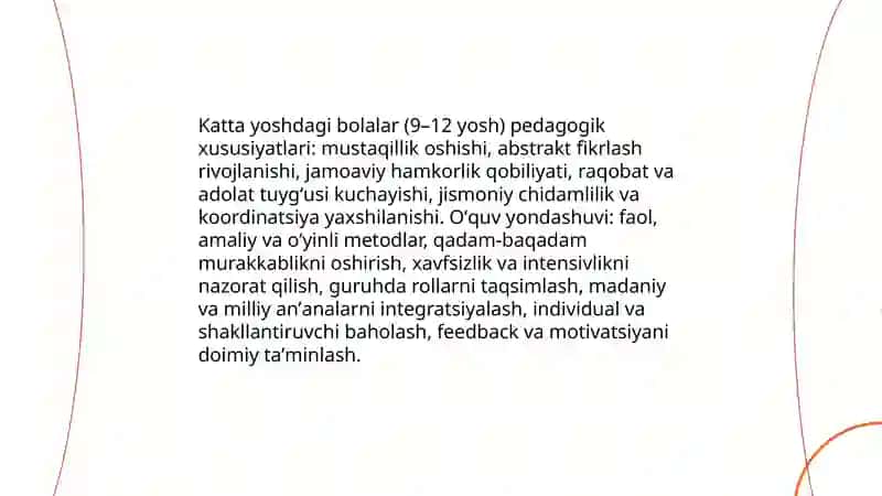Katta yoshdagi bolalarga beriladigan milliy xarakatli o'yinlarni o'rgatish 4
