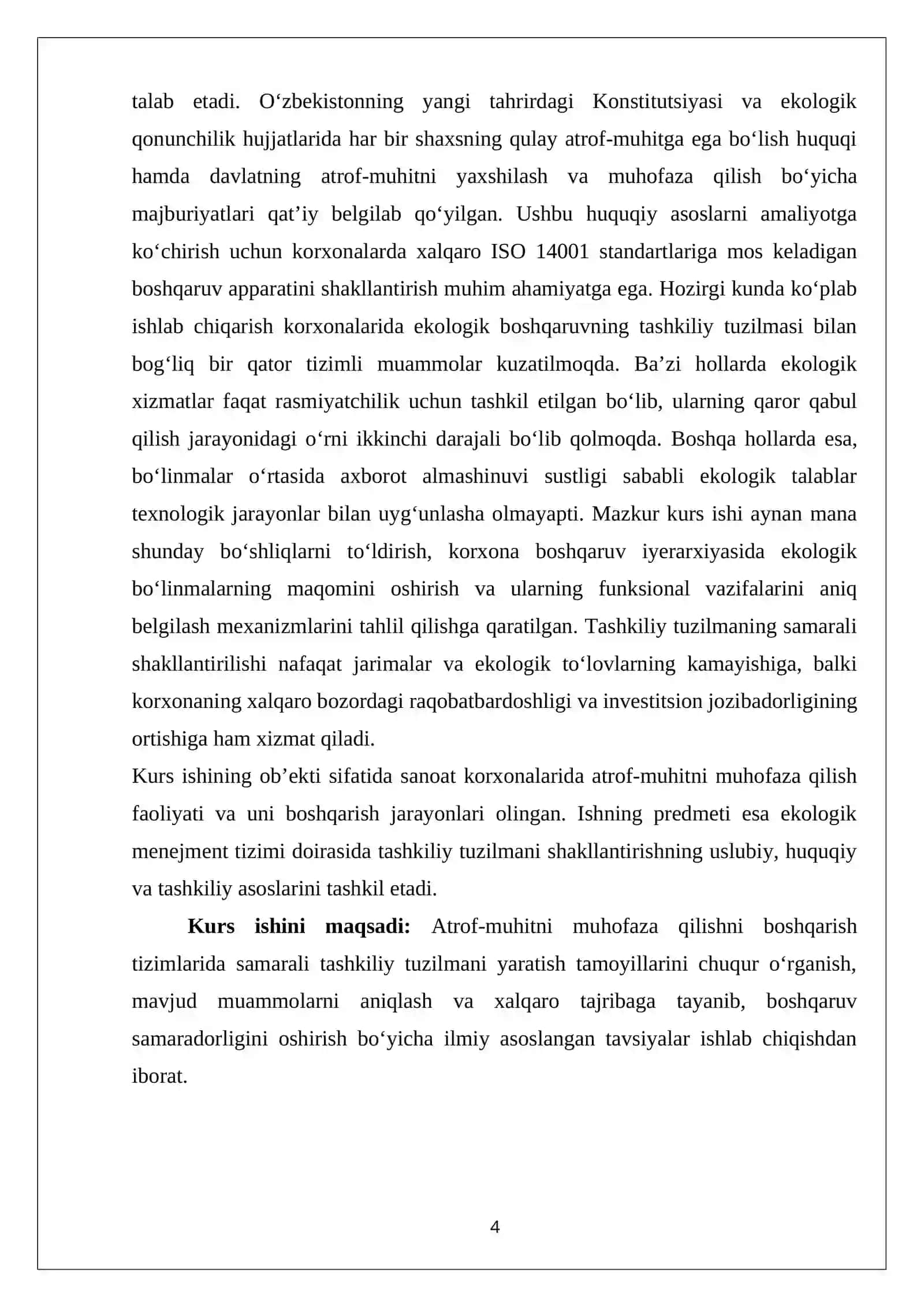 ATROF-MUHITNI MUHOFAZA QILISHNI BOSHQARISH TIZIMLARIDA TASHKILIY TUZULMANI SHAKLLANTIRISH 4