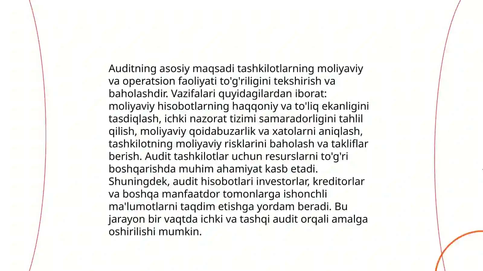 Ichki auditning rejasi va dasturini tuzish 4