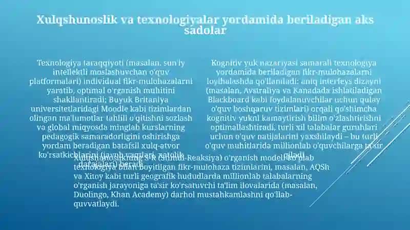 Pedagogik texnologiyaning ilmiy nazariy asoslari 4