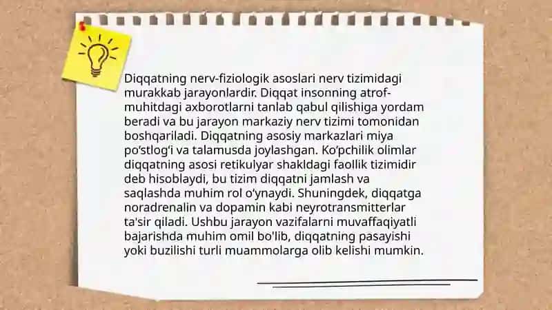 Diqqat hagida tushuncha va uning nerv-fiziologik asoslari 4