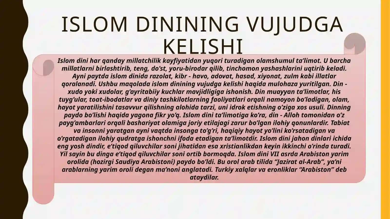 Islonming vujudga kelishi va tarqalishi 4