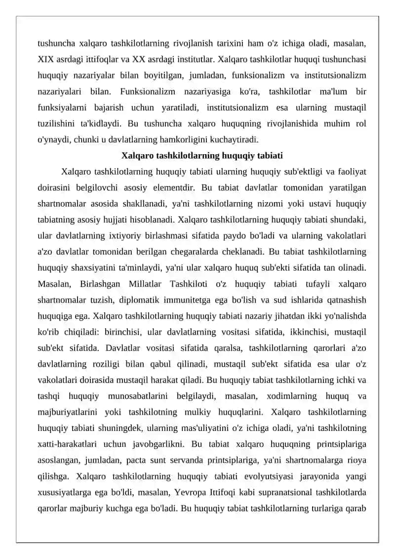 Xalqaro tashkilotlar huquqining shakllanishi va rivojlanishi 4