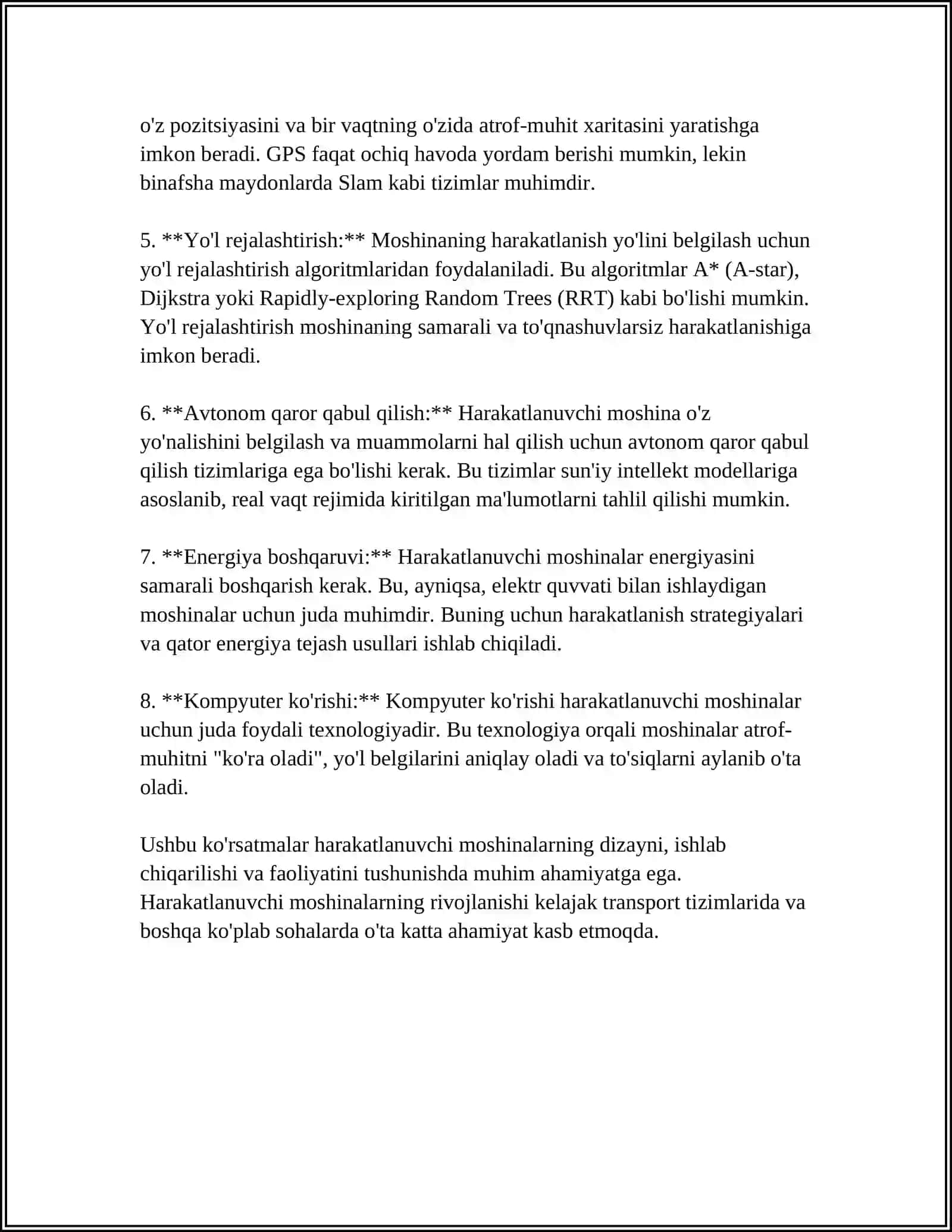 HARAKATLANUVCHI MOSHINA HAQIDA MAʼLUMOTLAR 4