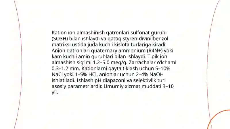 Ion almashinish orqali oqava suvlarni tozalash 4
