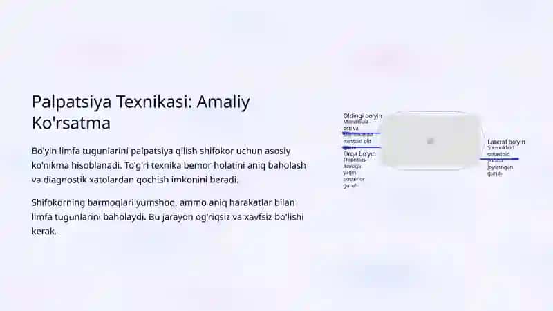 Limfa Tugunlarini Palpatsiya Qilish: Klinik Amaliyot Asoslari 4
