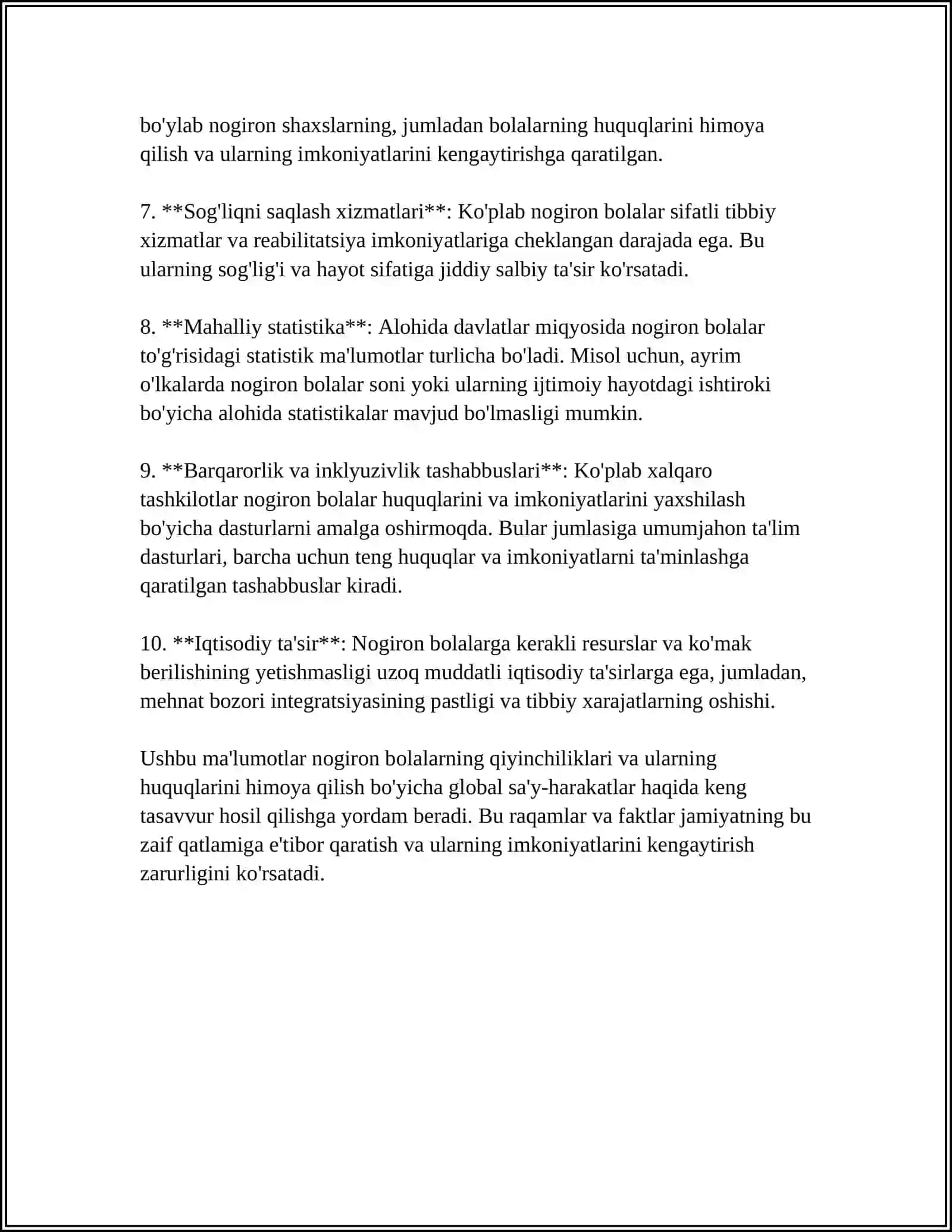 ALOHIDA TA‘LIM EHTIYOJLARI BO‘LGAN BOLALAR TOIFALARI 4