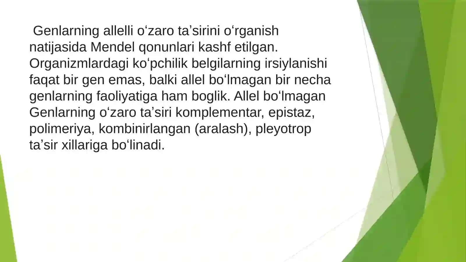 GENLARNING KOMBINERLANGAN TIPDA TA`SIRIDA MIQDOR BELGILARINING IRSIYLANISHI 4