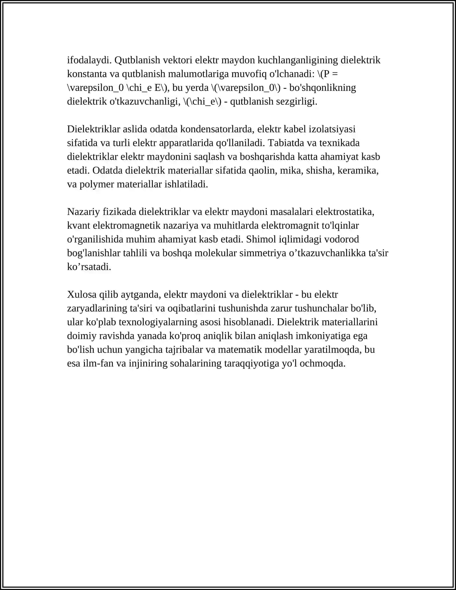 DIELEKTRIKDA ZARYADGA TA’SIR ETUVCHI KUCHLAR 4