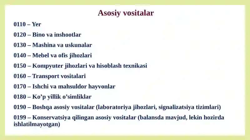 Asosiyvositalar hisobi 4