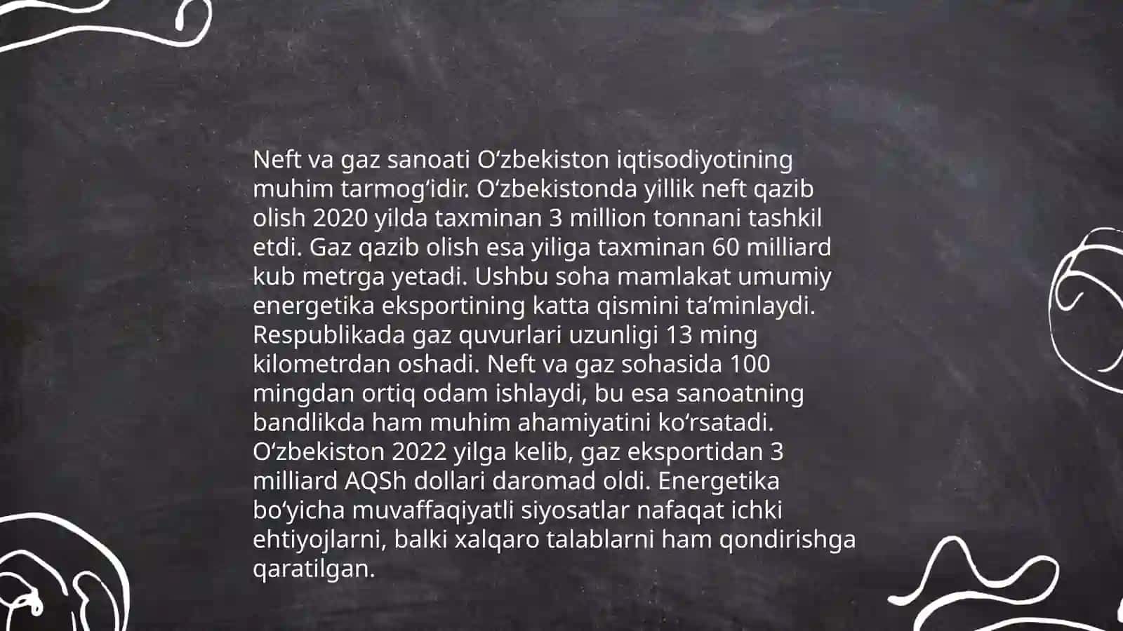 Oʻzbekiston xom-ashyo bazasi va sanoatda ishlatilishi 4