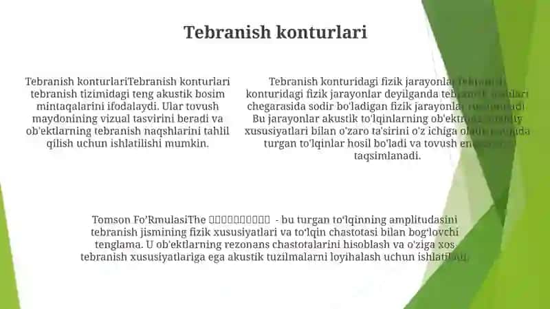Tebranish Konturidagi Fizik Jarayonlar 4