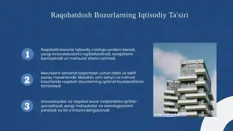 Mikro iqtisodiyotning raqobatdosh va raqobatbardosh bozorlari 4