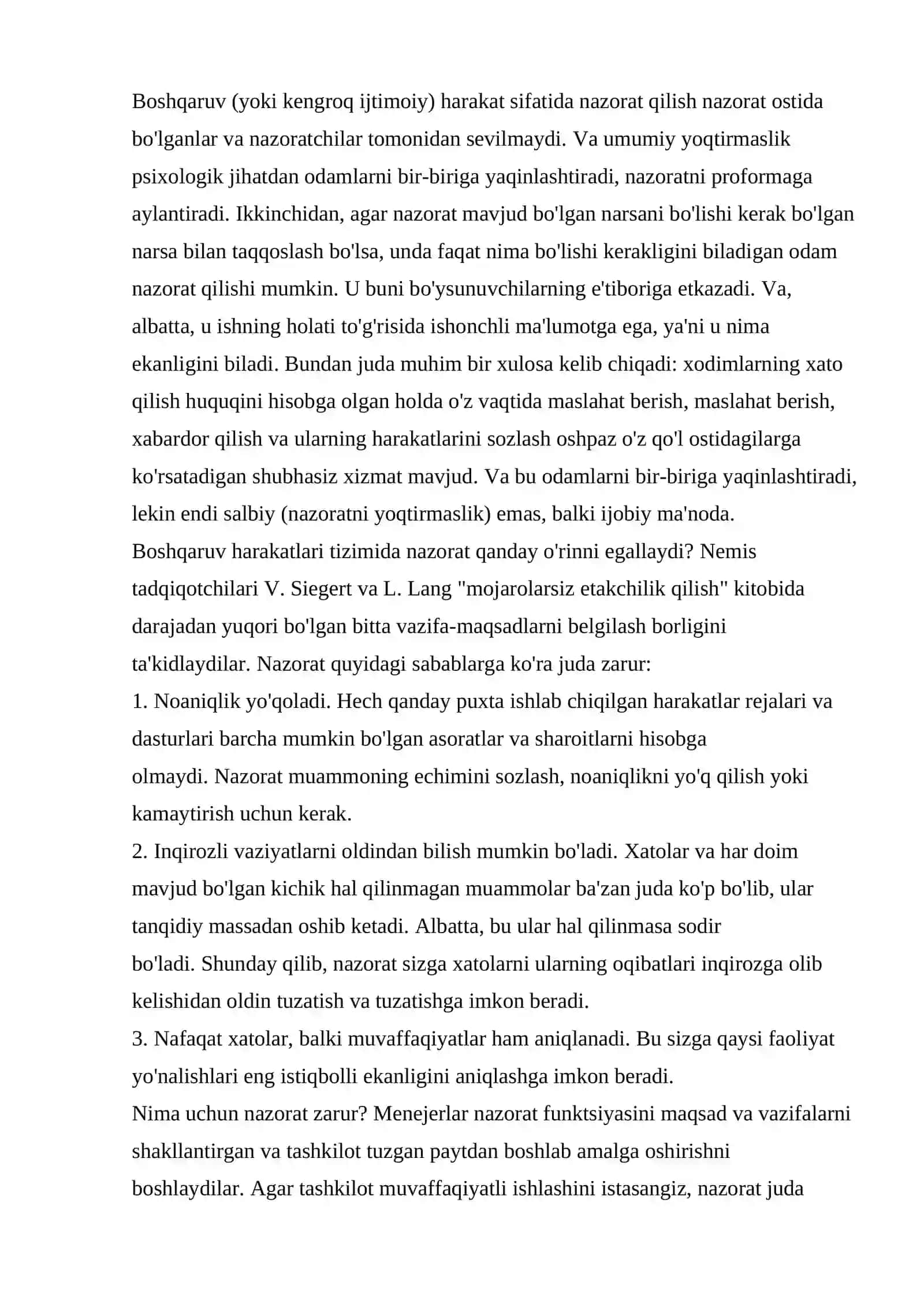 Boshqaruv nazorati va mohiyati, shakllari va amalga oshirish vositalari 4