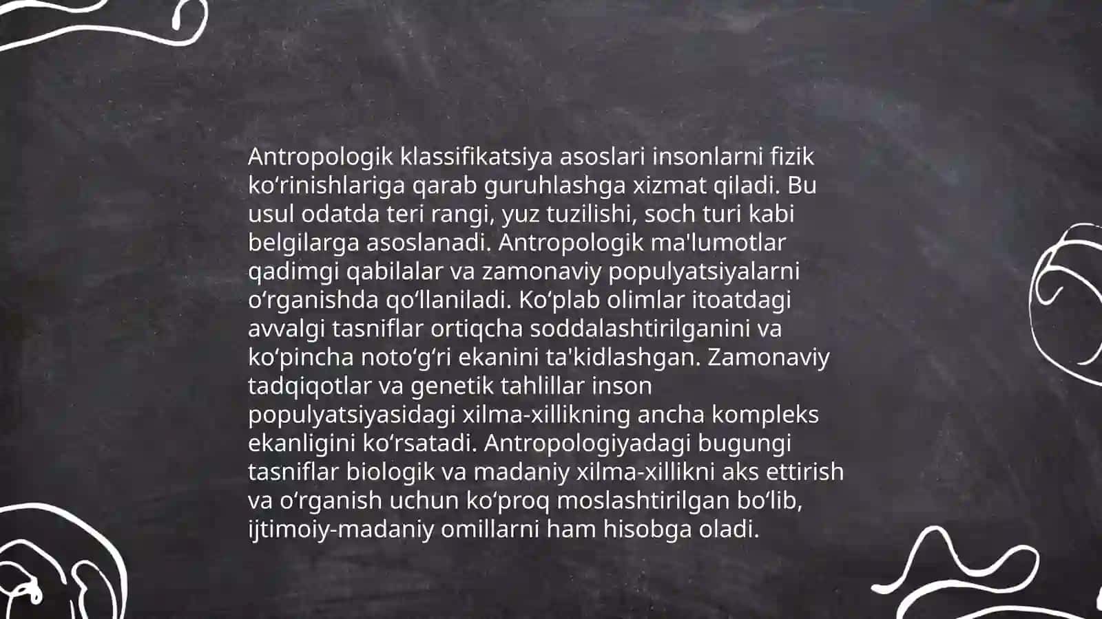 Dunyo aholisining geografik va antropologik klassifikatsiyasi 4