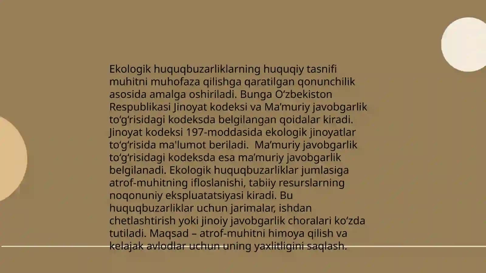 Ekologik huquqbuzarlik uchun yuridik javobgarlik 4