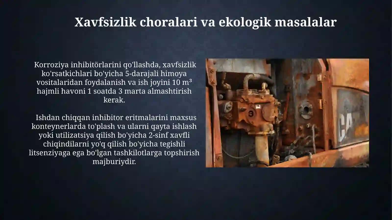Naft va gaz qurilmalari karroziyasi mineral tuzlardanhimoyalashda 4