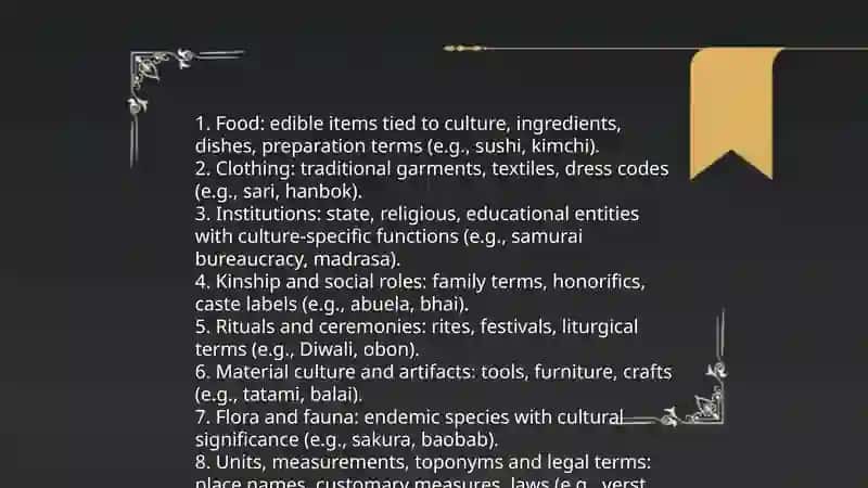 Translation of Culturally Specific and Non-equivalent Vocabulary: Realia and words with national characteristics 4