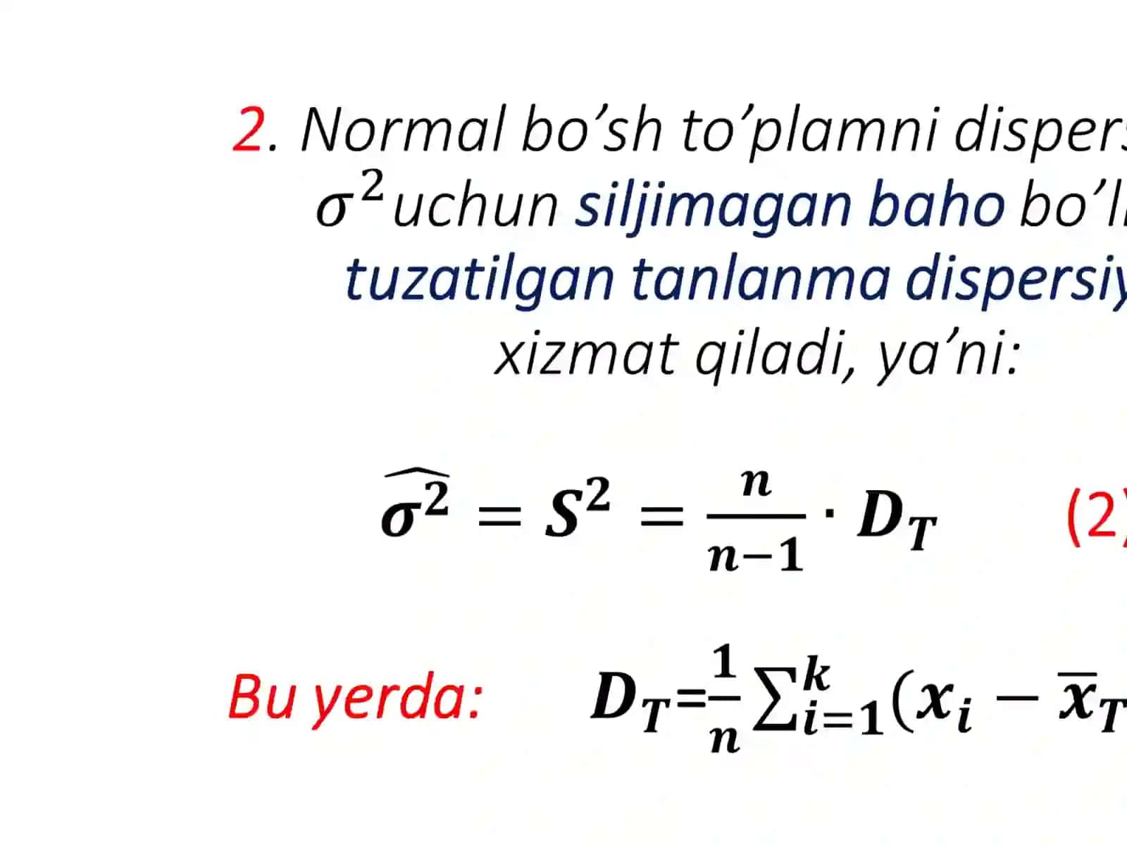 Ishonch intervallari. Normal bosh to’plamni noma’lum matematik kutilishi uchun ishonch intervallari qurish 4