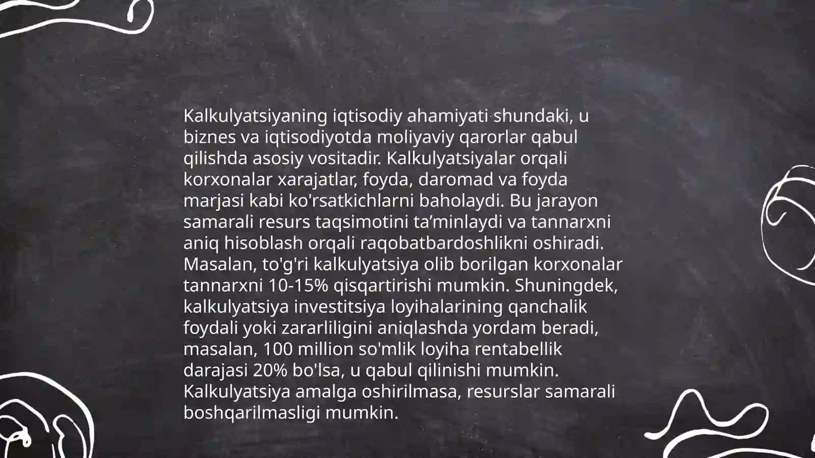 Kalkulyatsiyaning mohiyati, ahamiyati va vazifalari 4