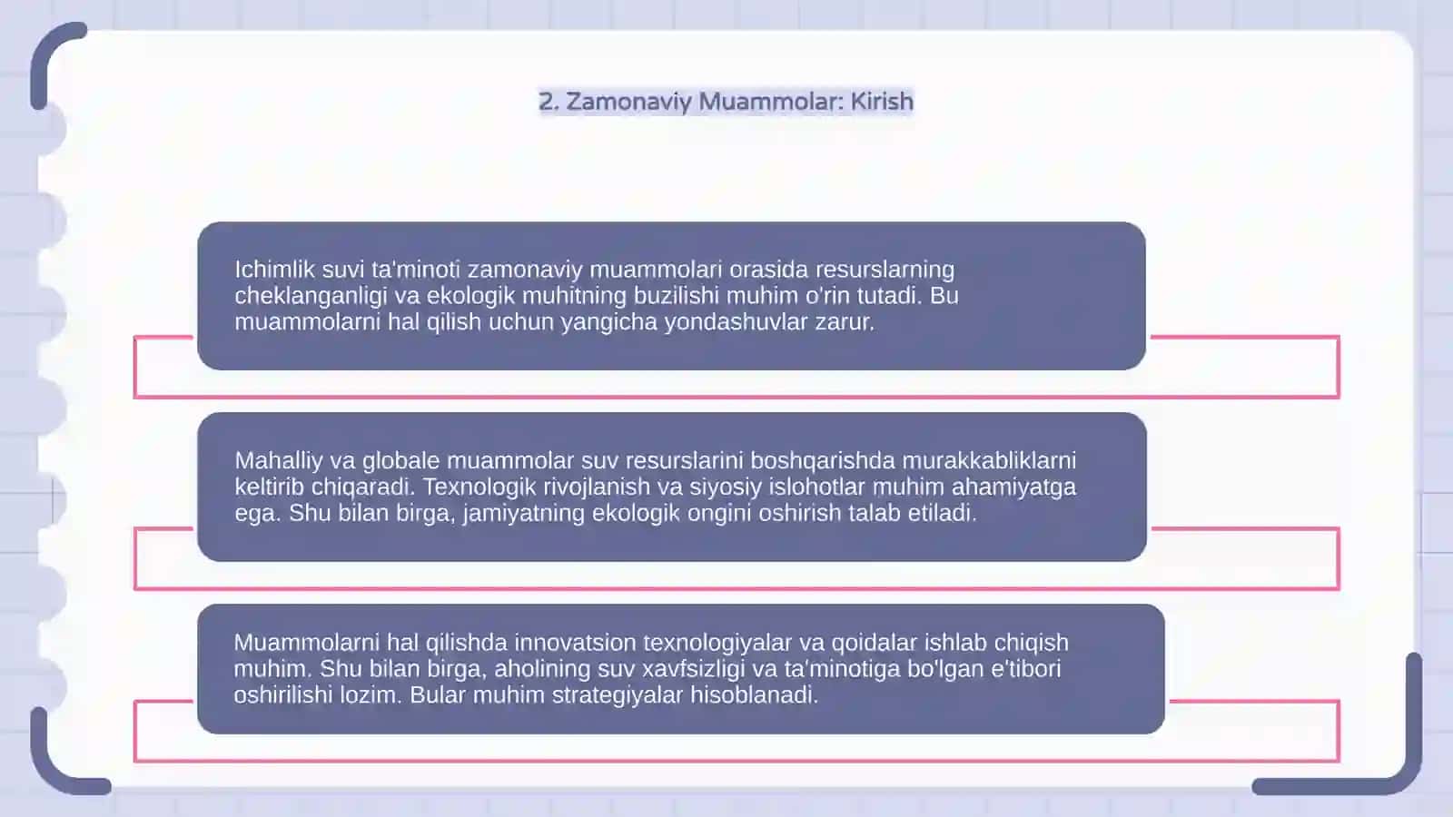 Ichimlik Suv Ta'minotining Zamonaviy Muammosi 4