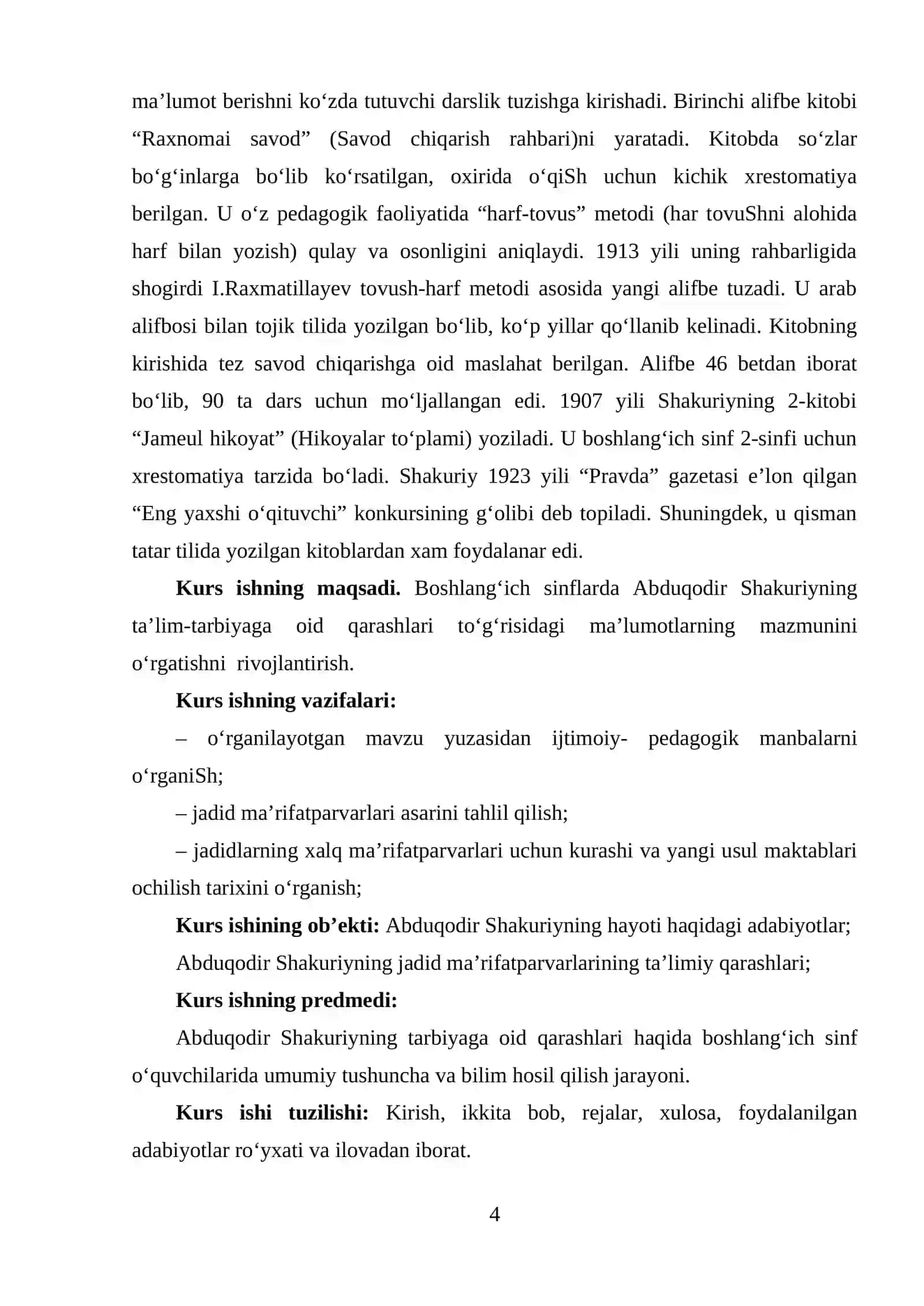 ABDUQODIR SHAKURIYNING TA’LIM TARBIYANI RIVOJLANTIRISHDA TUTGAN O‘RNI 4