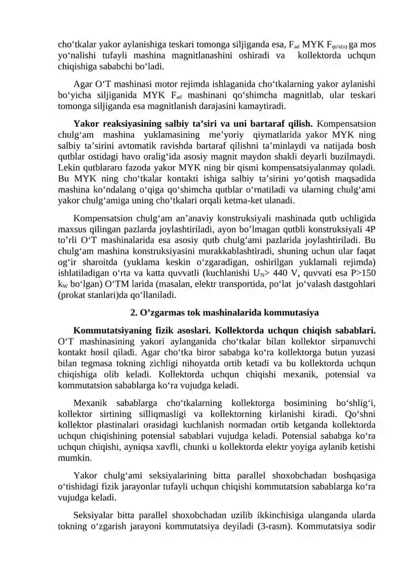 O‘zgarmas tok mashinasida yakor reaksiyasi 4