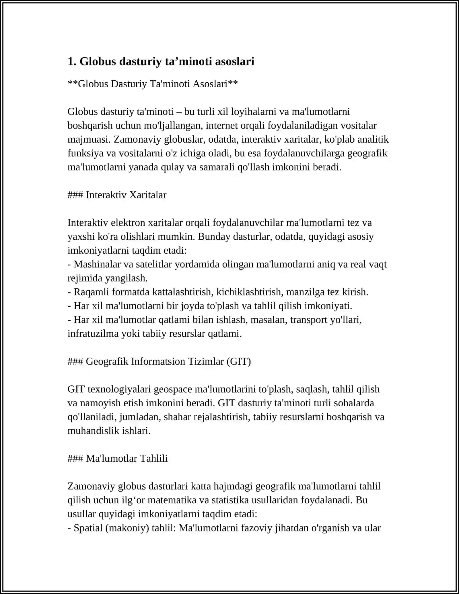 GLOBUS VA U BILAN ISHLASH 4