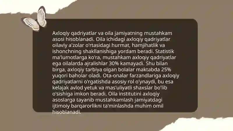 Õquvchilarning ma'naviy axloqiy tarbiyalash oila tarbiyasi 4