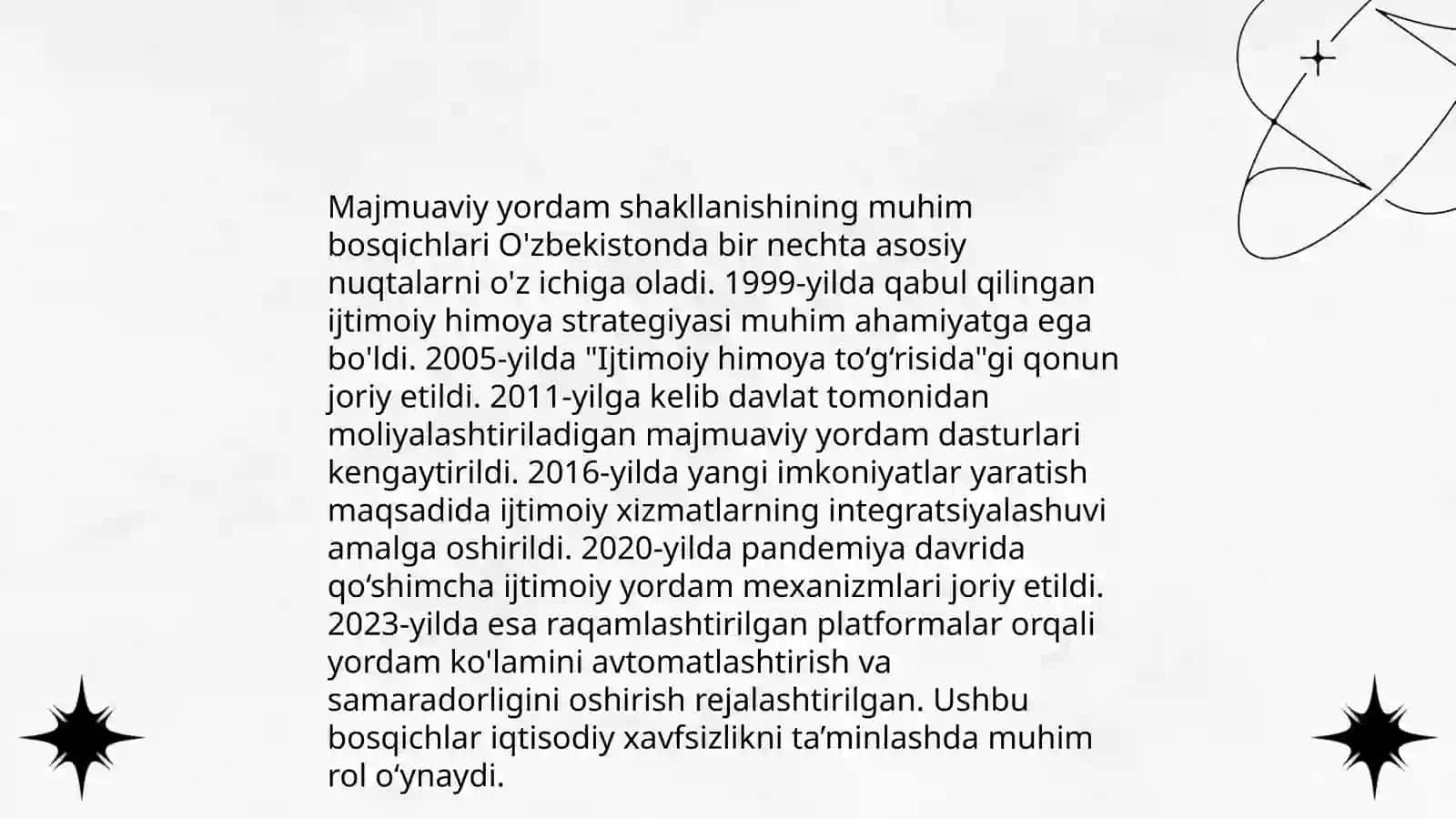 Horijda ilk majmuaviy yordamning shakllanishi 4