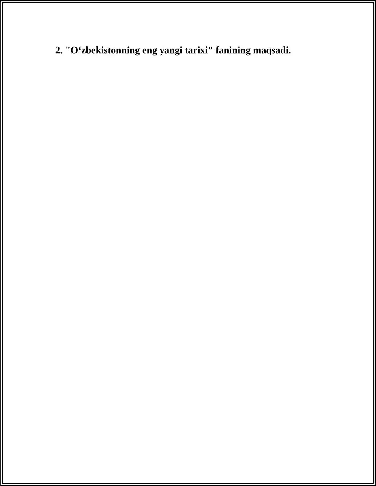 "O‘zbekistonning eng yangi tarixi" Referat 4