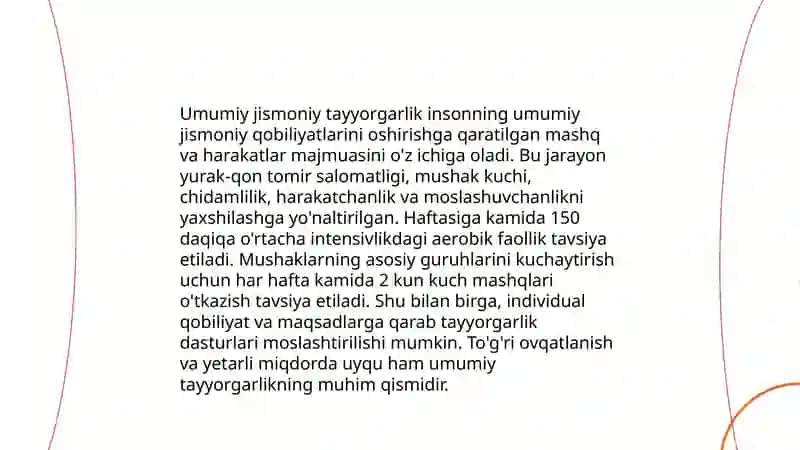 Jismoniy saf mashqlari 4