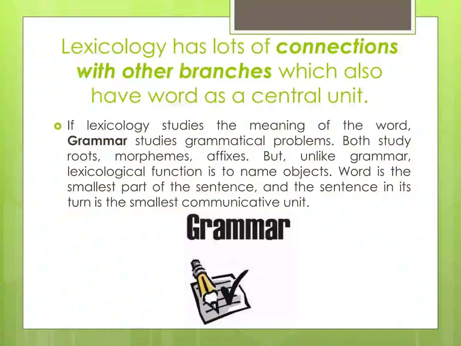Lexical meaning as a linguistic category 4