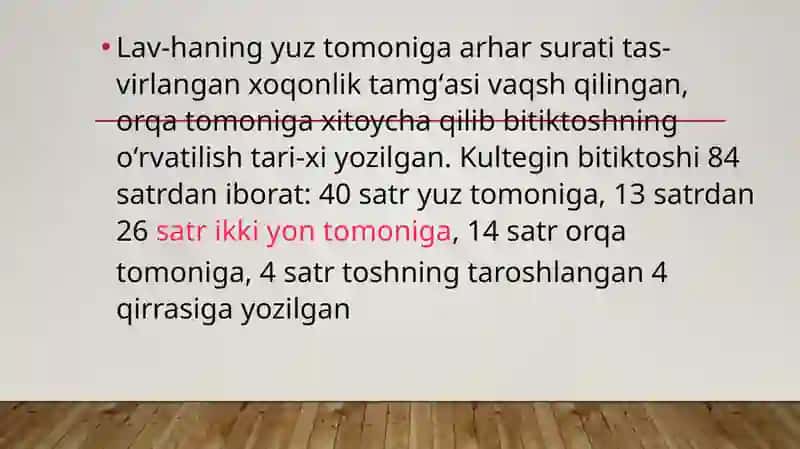 Kultegin bitiktoshi matnidagiso’z yasovchi affikslar 4
