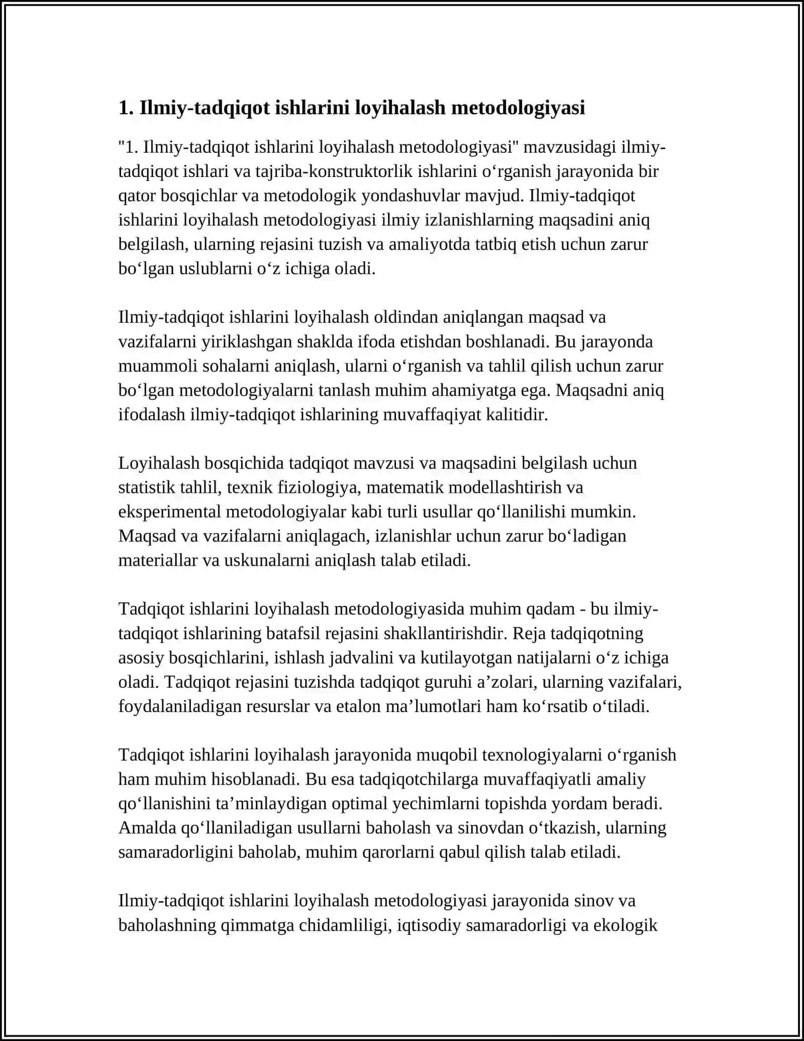 ILMIY-TADQIQOD VA TAJRIBA KONSTRUKTORLIK ISHLARI 4