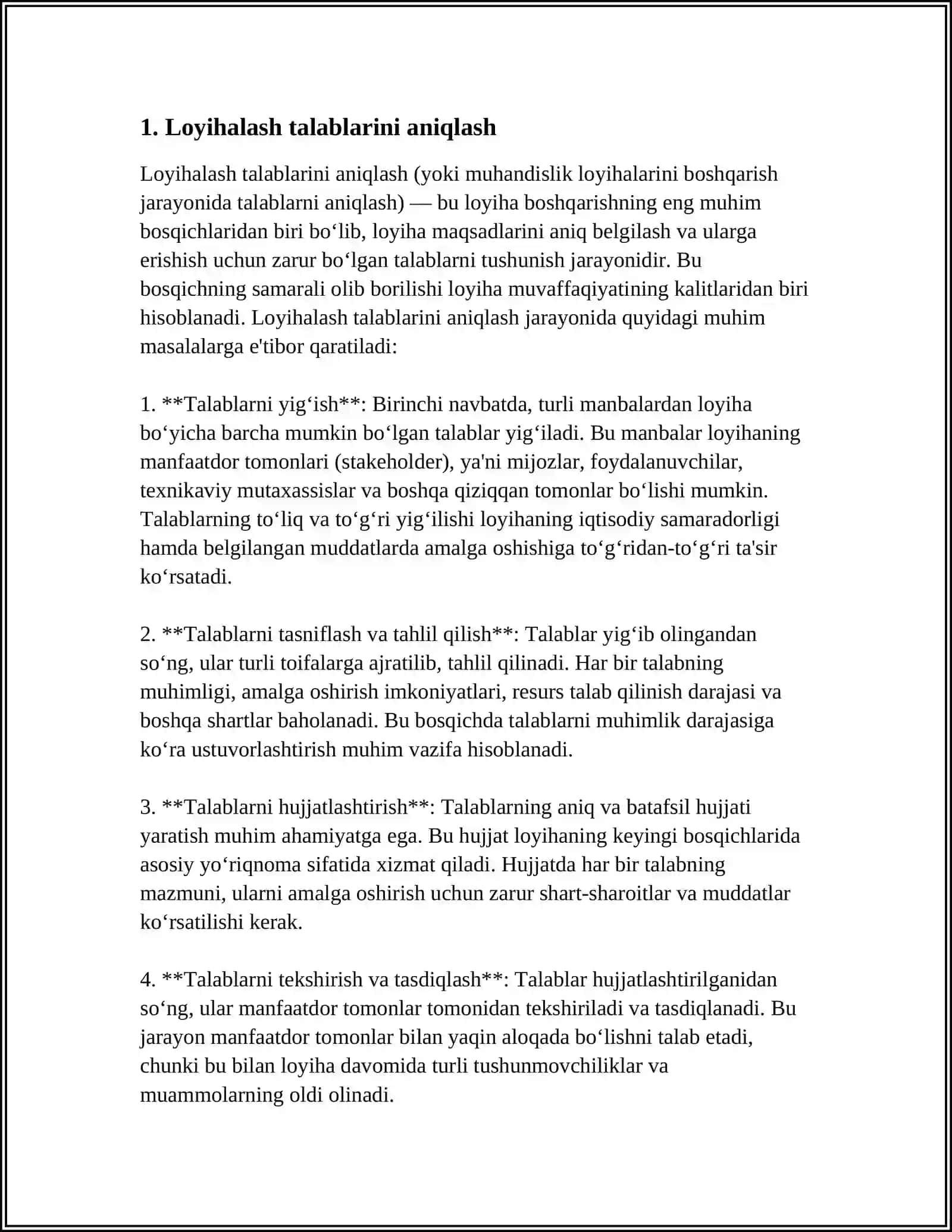 GEOFAZOVIY MA'LUMOTLAR BAZASINI LOYIHALASH BOSQICHLARI 4