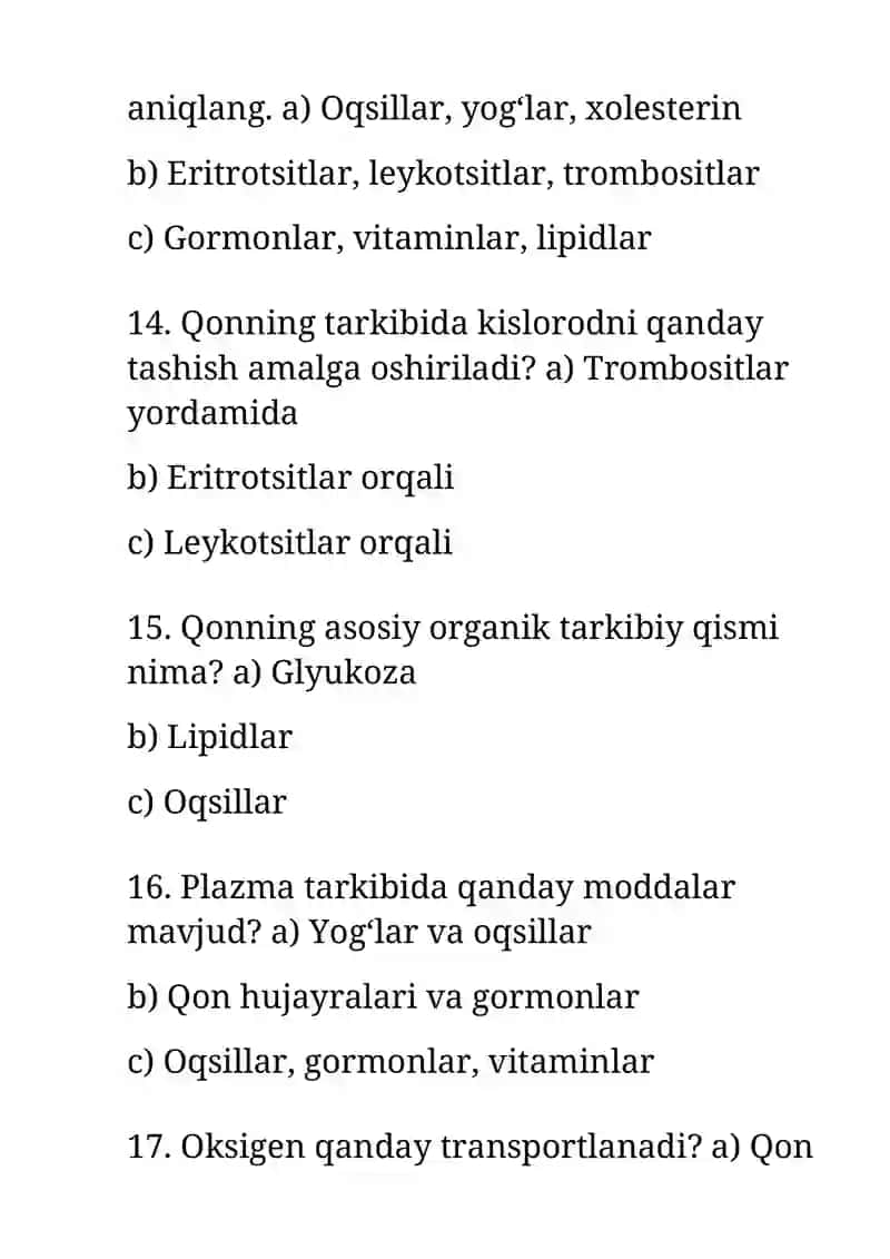 "Qon fiziologiyasi va uning funksiyalari" 4