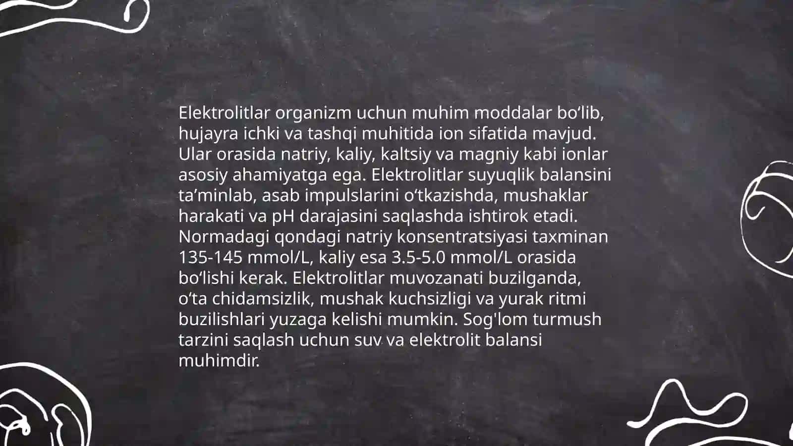 Elektro kimyo, Tibbiyotda elektro diagnostikani asosi 4