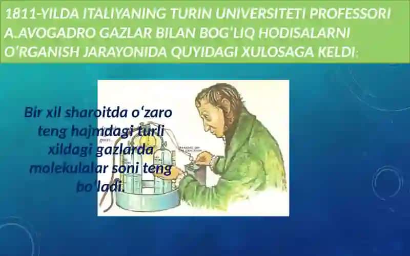 AVOGADRO QONUNI. MOLAR HAJM 4