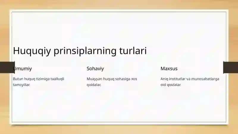 Huquqiy prinsiplar tushunchasi, turlari va oʻzaro farqlari 4