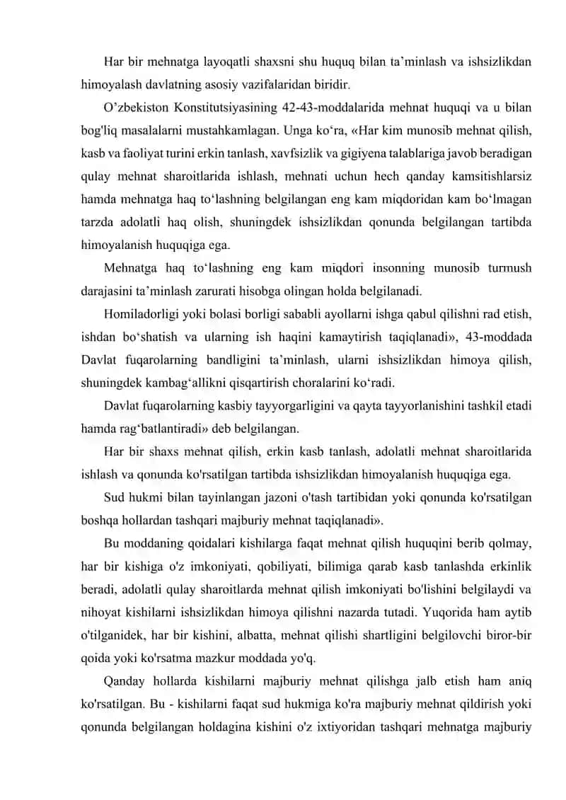 O‘zbekiston Respublikasi Konstitutsiyasida fuqarolarining iqtisodiy, ijtimoiy, madaniy va ekologik huquqlari. 4