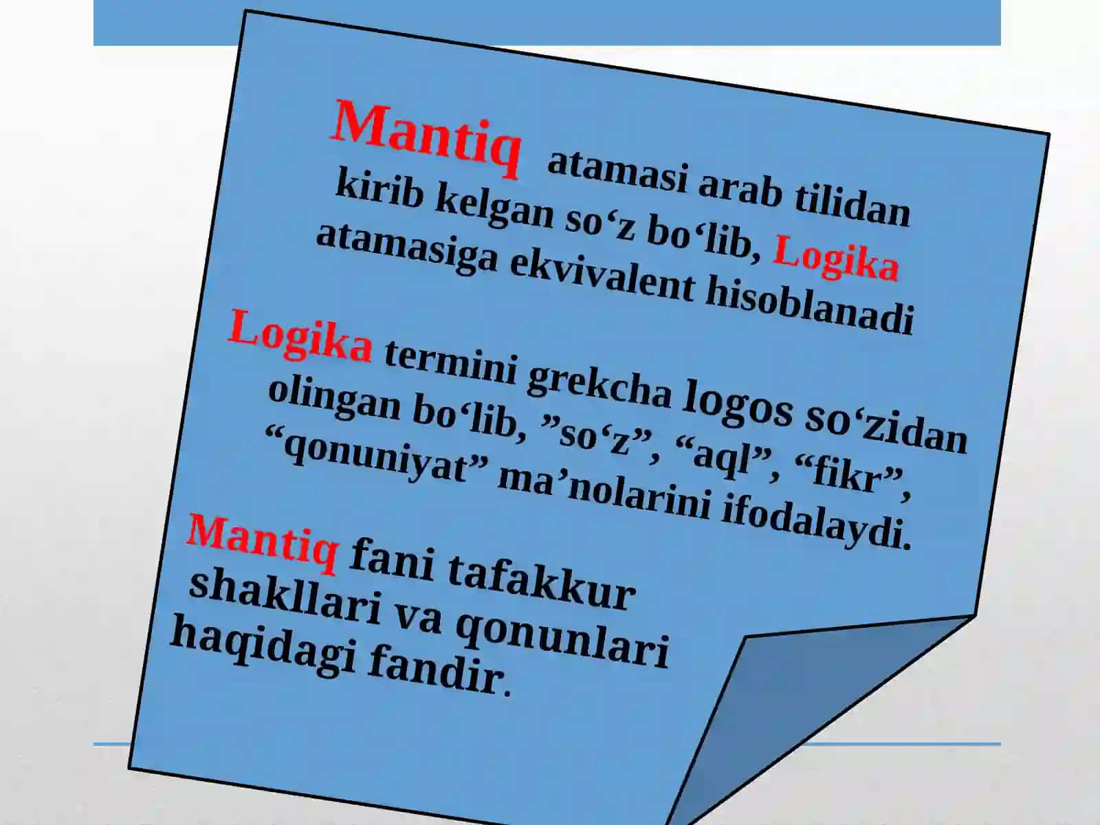 Mantiq ilmining predmeti 4