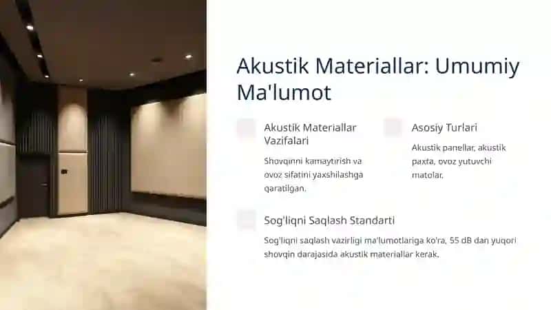O'zbekistonda ishlab chiqarilayotgan issiqlik izolyasiyasi va akustik materiallarni o'rganish. 4