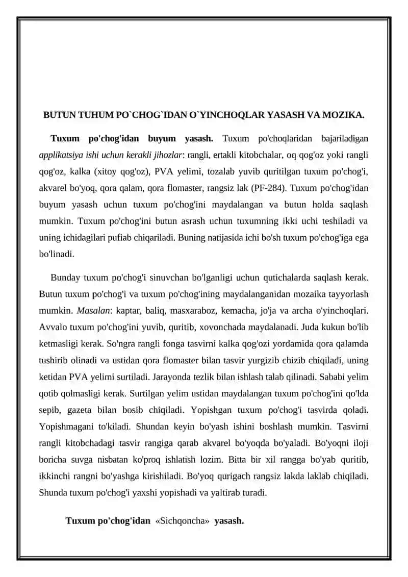 Maktabgacha Ta'lim Muasasalarida Tabiy va Tashlandiq Materiallar Bilan Ishlash 4