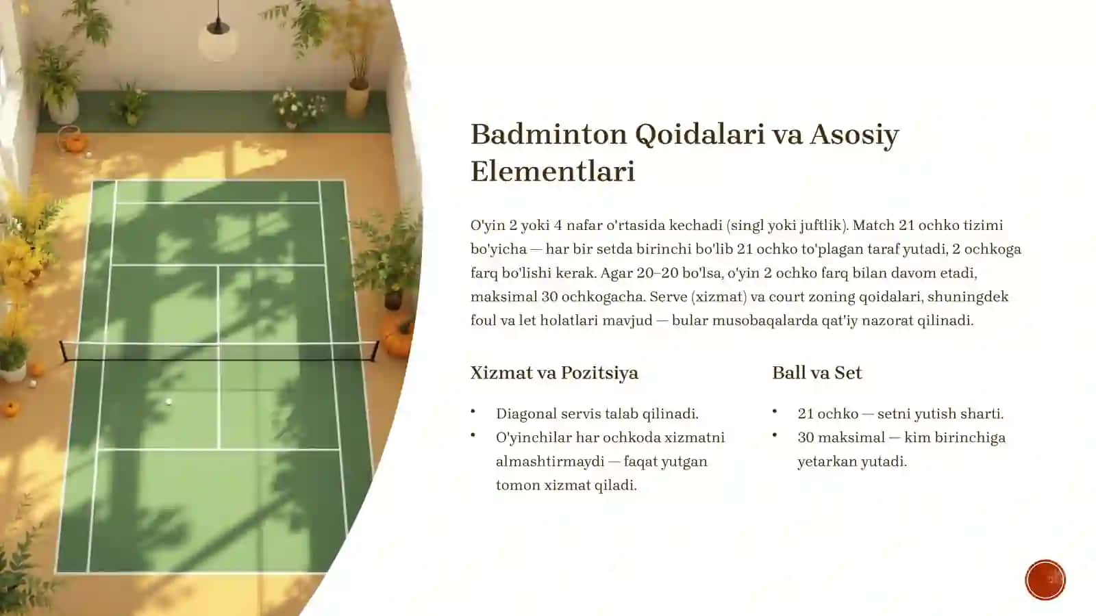 Badminton: Tezlik va Mahorat Sporti 4